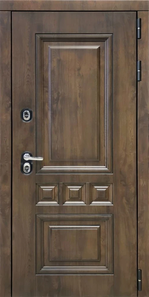 Входная дверь ДвериПРО Аура ФЛ-659 (12мм, nussbaum+черная патина винорит) DPRO204538 внешняя сторона